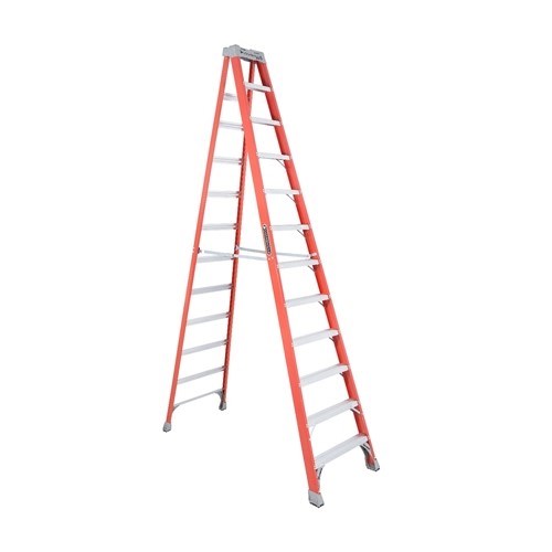 LOUISVILLE LADDER 12 ft FS1500 Fiberglass Step Ladder, 300 lb Load Capacity FSL12
