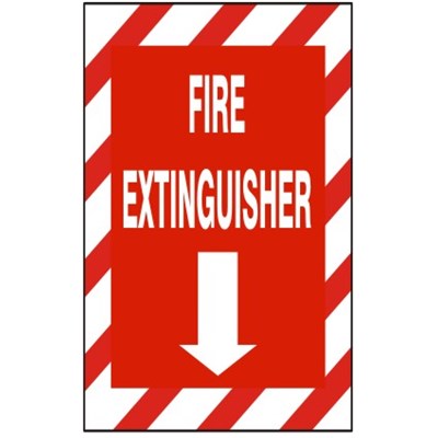 ACCUFORM Fire Extinguisher Sign with Down Arrow G-262933