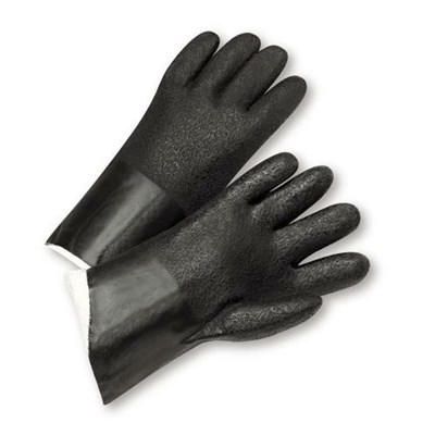 PIP 14 in Acid Grip Finish PVC Glove, Jersey Lined J214