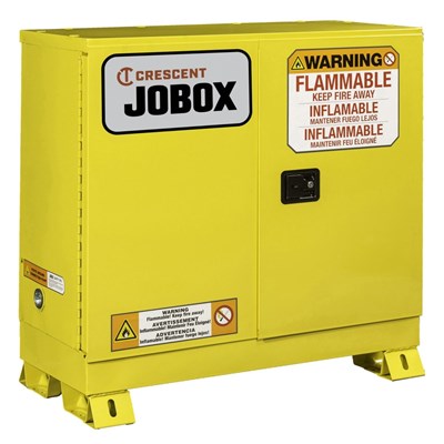 CRESCENT JOBOX JOBOX® 30 Gal Flammable Manual Close Safety Cabinet, Yellow 1-753640