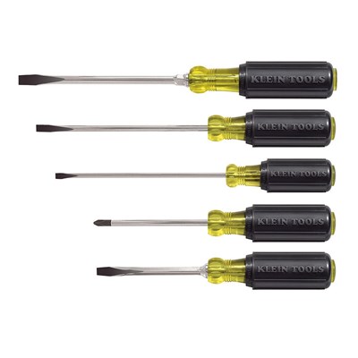 KLEIN TOOLS Screwdriver Set, Slotted and Phillips, 5 pc. KT-85075