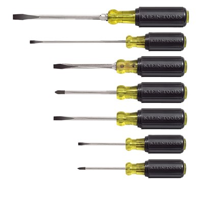 KLEIN TOOLS Screwdriver Set, 7 pc, Slotted and Phillips KT-85076