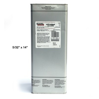 LINCOLN ELECTRIC 3/32 in x 14 in E7018 H4R Excalibur® 7018 MR® Carbon Steel Electrode, 50 lb Easy Open Can LE-7018-3/32