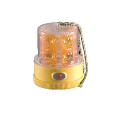 NORTH AMERICAN SIGNAL COMPANY Yellow Portable LED Flashing Warning Light, Magnetic Base LX-18-Y-S