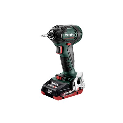 METABO 1/4 in Brushless Impact Wrench with 2 18V Battery Packs MET-SSD-18-LTX-200-BL