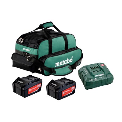 METABO 5.2Ah LiHD Starter Kit, 2 Batteries, Charger and Canvas Bag MET-US625592002
