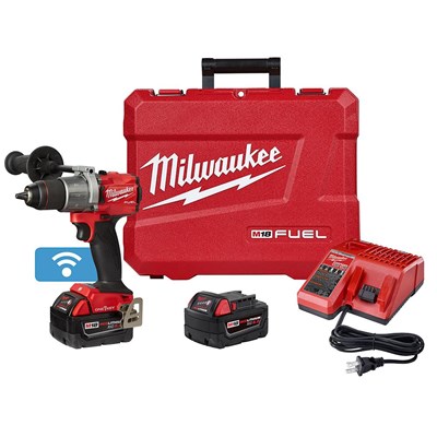 MILWAUKEE M18 FUEL™ 1/2 in Hammer Drill/Driver ONE-KEY™ Kit with Charger and 2 Batteries 2806-22