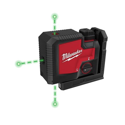 MILWAUKEE REDLITHIUM™ USB Rechargeable Green 3-Point Laser Kit 3510-21