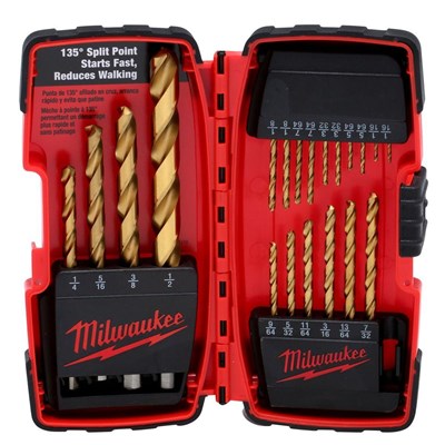 MILWAUKEE 20 Piece THUNDERBOLT® Titanium Drill Bit Set 48-89-1105