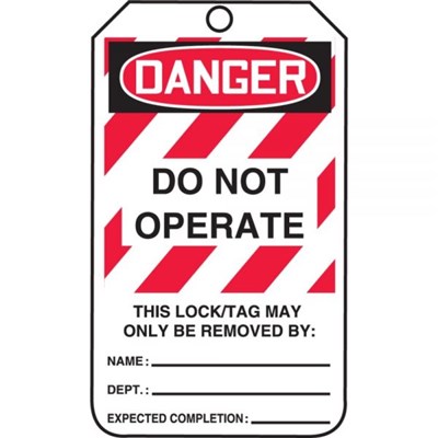 WEST TAGS Lock-Out Do Not Operate Tags, 25 pk TAGS