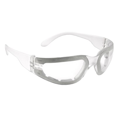 RADIANS Mirage Foam Lined Safety Glasses, Wraparound Clear Poly Lens, Anti-Fog MRF111ID