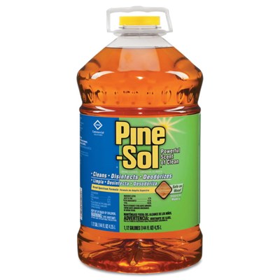 PINE-SOL Liquid Cleaner, Disinfectant, Deodorizer, 144 oz Bottle, 3 per Case PINSOL