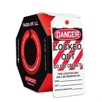 ACCUFORM Lock-Out Do Not Operate Tags, 250 per Roll PK250