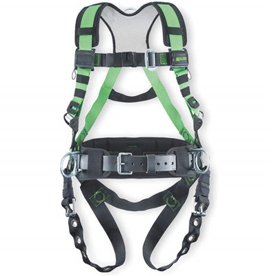 HONEYWELL Full Body Polyester Harness, Vest Style, Green, Large - X-Large R10CN-TB-BDP/UGN