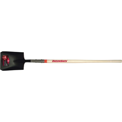 RAZOR-BACK Square Point Shovel with Long Wood Handle RB44101