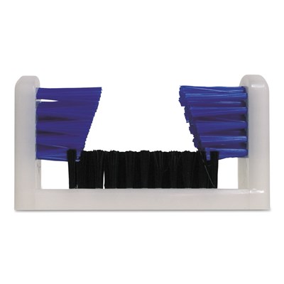 MAGNOLIA BRUSH 9 in Plastic Block Shoe Brush, Black & Blue Polypropylene SB-1000