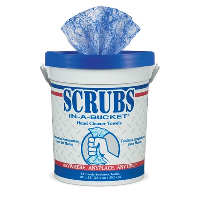 SCRUBS Hand Cleaner Towels, 72 per Container, Citrus SCRUBS