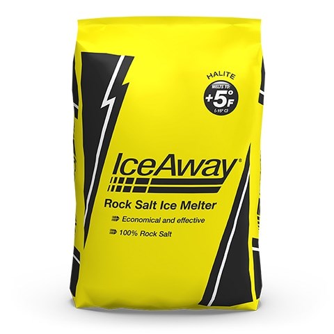 COMPASS MINERALS IceAway® Rock Salt, 50 lb Bag SS0044