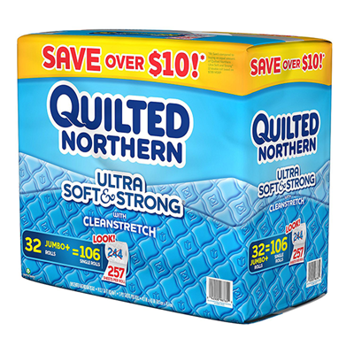 QUILTED NORTHERN Toilet Paper Roll, 32 per Case SS0121