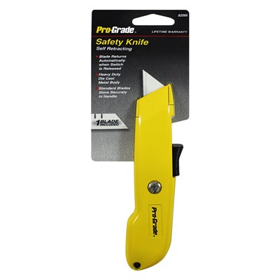 PRO-GRADE Self Retracting Utility Knife with 1 Blade TE03-641