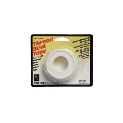 MILL-ROSE COMPANY 1/2 in x 520 in White Teflon Tape, 250 per Case TTE050