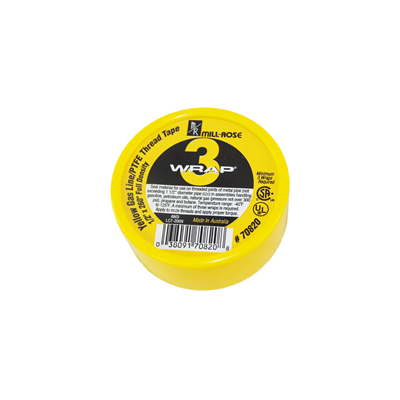 MILL-ROSE COMPANY 1/2 in x 260 in Yellow Teflon Tape for Gas TTE100Y