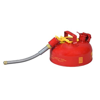 JUSTRITE 1 Gal Metal Safety Gas Can with 5/8 in Hose U2-11-SX5