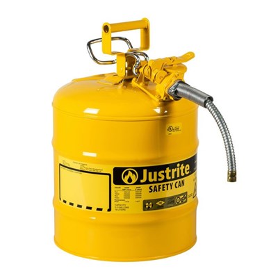 JUSTRITE 5 Gal Yellow Diesel Fuel Can, Type II with 7/8 in Hose U2-51-SY