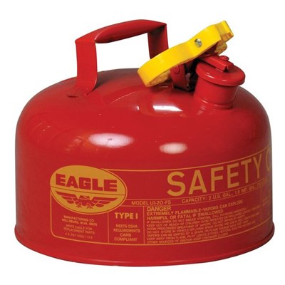 EAGLE 1 Gal Steel Safety Can for Flammables with Flame Arrestor, Type I, Red UI-10-S