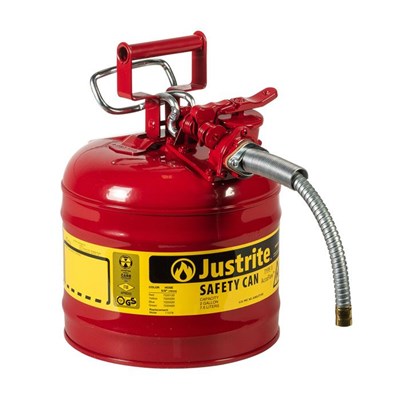 JUSTRITE 2-1/2 Gal Safety Gas Can, Red, Type I UI-25-S