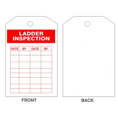 ACCUFORM Ladder Inspection Tags, 25 pk VT-423