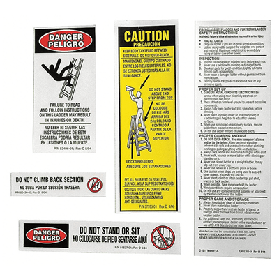 WERNER Ladder Safety Label Sticker Kit LFS100