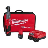 MILWAUKEE M12™ FUEL™ 1/2 in Ratchet Kit with Charger and 2 Batteries 2558-22