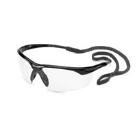 GATEWAY SAFETY Conqueror® Safety Glasses, Clear Lens, Black Frame, 10/box GA-28GB80