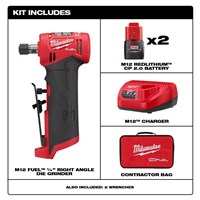 MILWAUKEE M12 FUEL™ Cordless 1/4 in Right Angle Die Grinder 2485-22